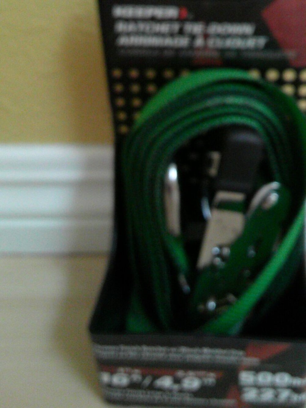 Keeper A47200 Ratchet Tie‑Down has a working load limit (WLL) of 500 lb